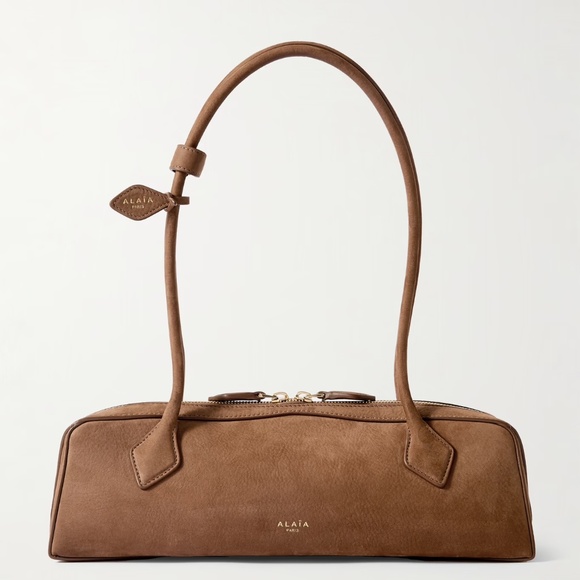 Alaia Handbags - ALAÏA Le Teckel Medium suede shoulder bag
